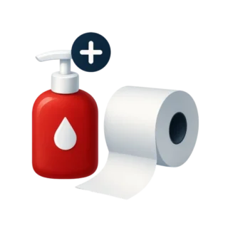 Auffüllen von Verbrauchsmaterialien (z. B. Seife, Toilettenpapier)