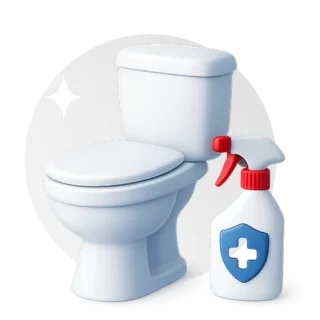 Hygienische Reinigung der Sanitärbereiche
